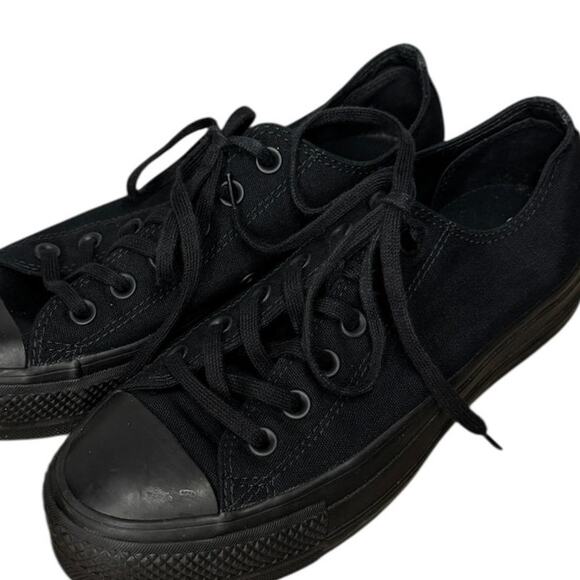 CONVERSE Solid Black Chuck Taylor All Star Lift Sneaker SZ 8 - Picture 9 of 10